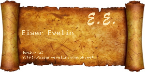 Eiser Evelin névjegykártya